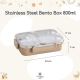 Huggy Baby Km06 Stainless Steel Bento Box 800Ml Mocha
